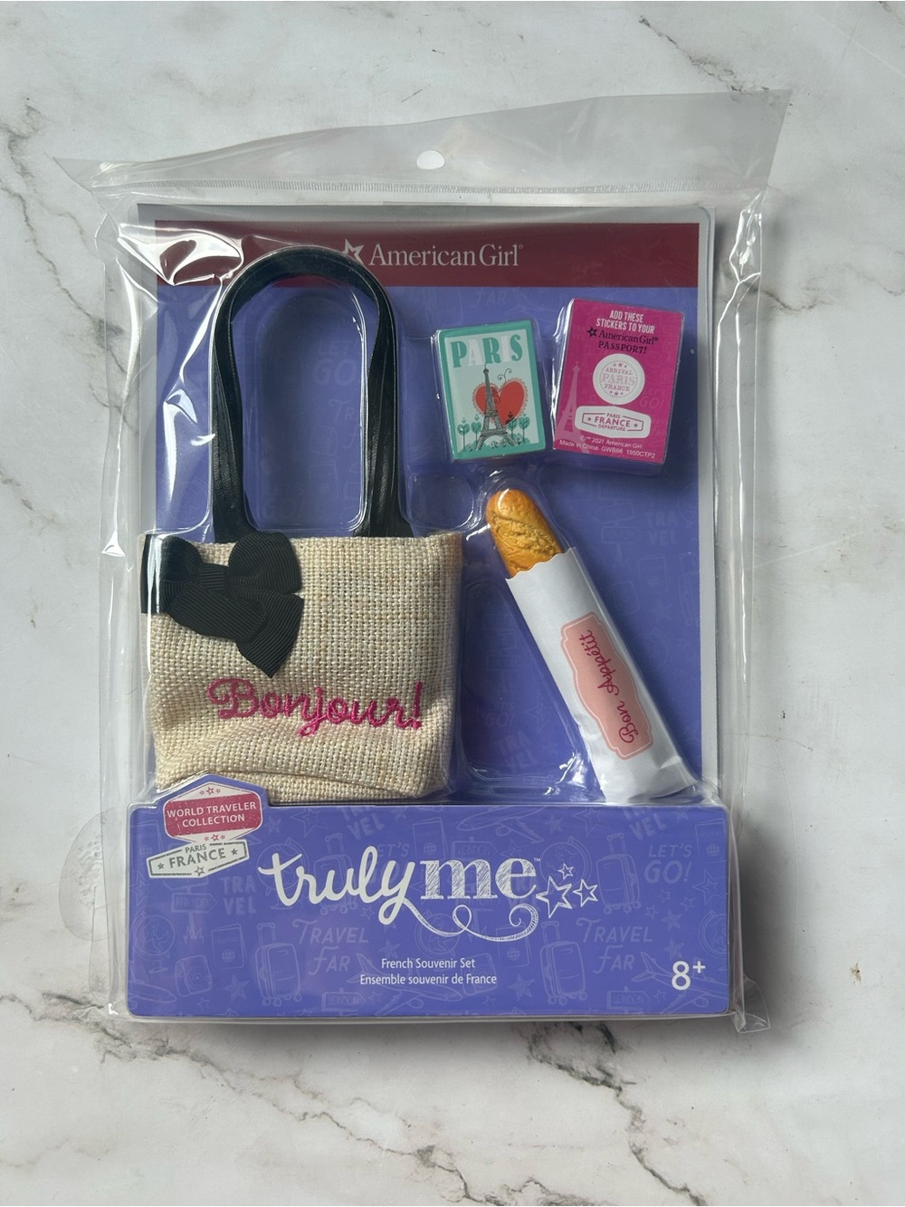 2021 American Girl Truly Me World Traveler French Souvenir Doll Accessories